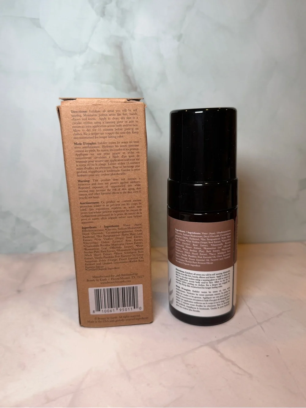 Beauty by Earth Self Tanner Mousse Medium to Dark 3.3 oz